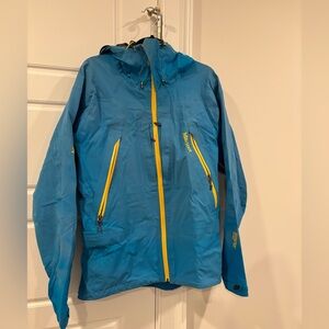 Marmot Bright Blue Jacket with Yellow Zippers